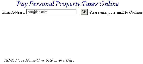 Email address example screen