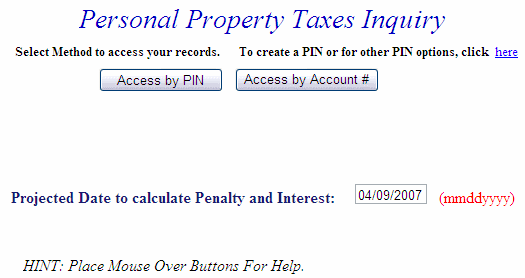 Search method example screen